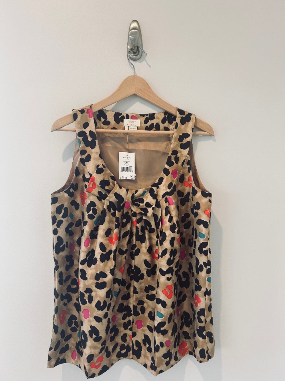 NWT Kate Spade Celesta Leopard Top Sz L